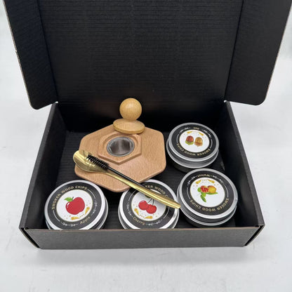 Hexagon and UFO Wooden Cocktail Smoker Kit with Accessories