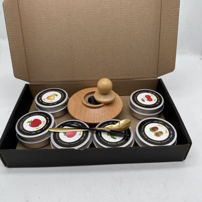 Hexagon and UFO Wooden Cocktail Smoker Kit with Accessories
