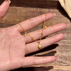 Gold hexagram necklace