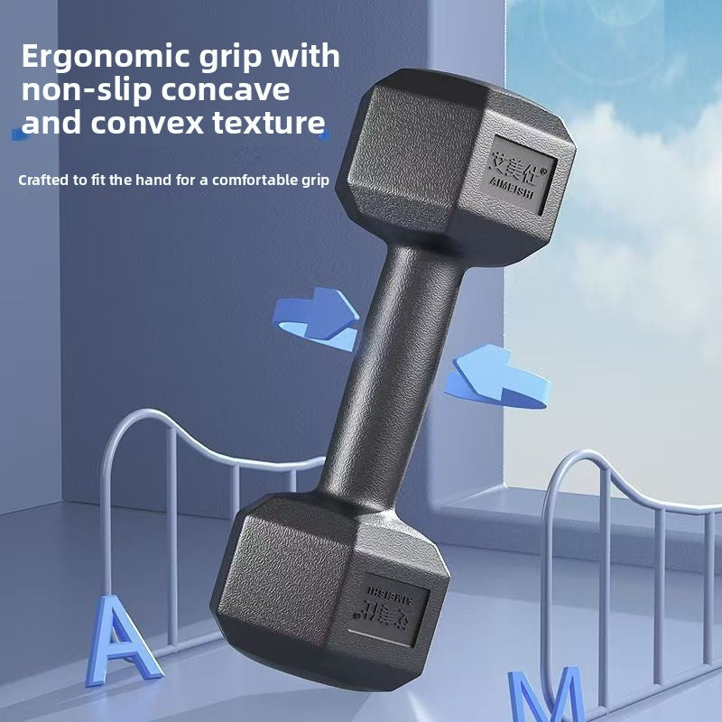Hexagonal Cement Dumbbells for Home Fitness
