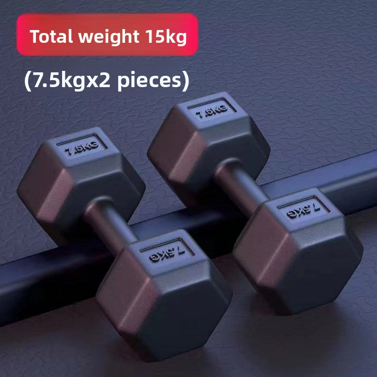 Hexagonal Cement Dumbbells for Home Fitness