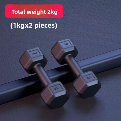 Hexagonal Cement Dumbbells for Home Fitness