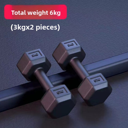 Hexagonal Cement Dumbbells for Home Fitness