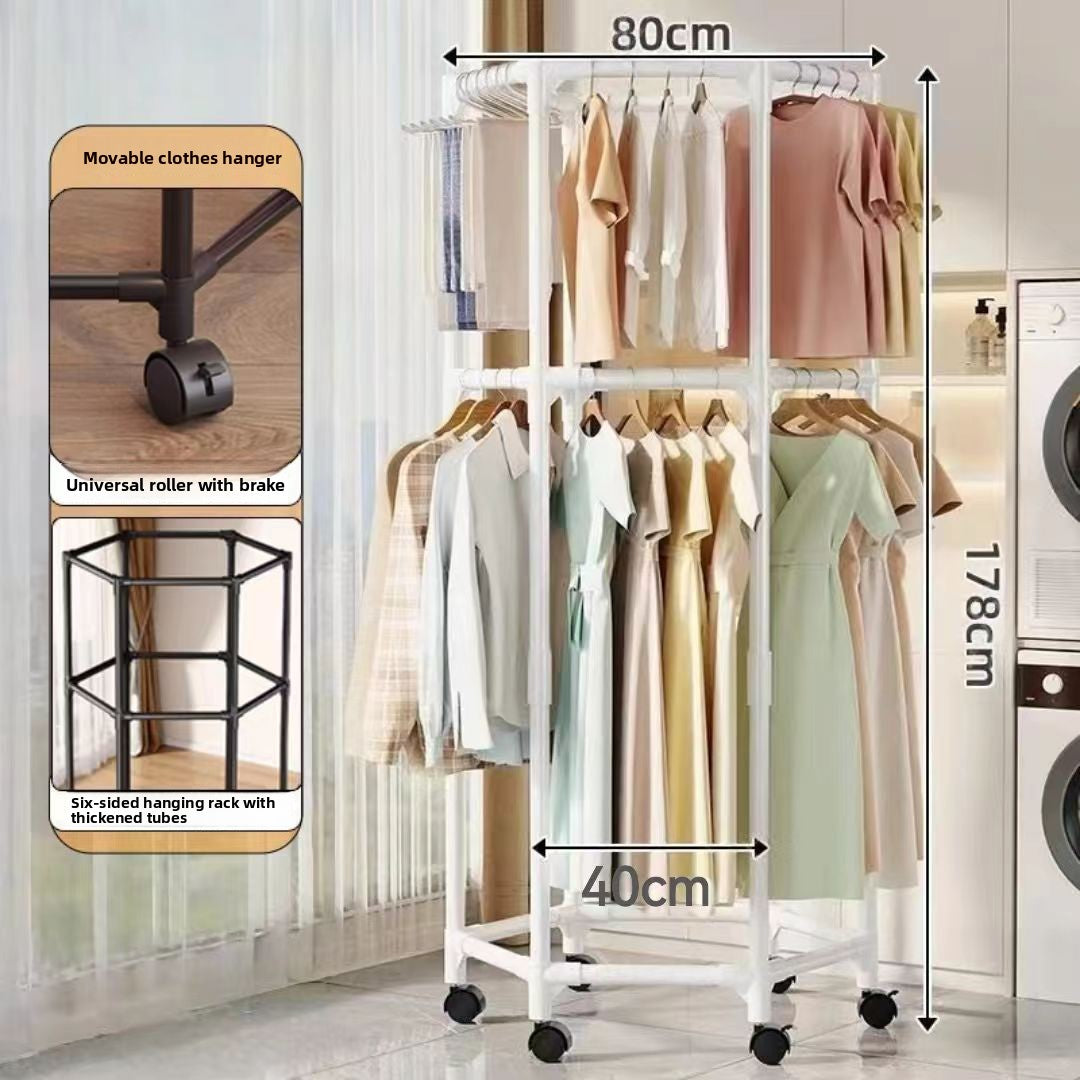 Hexagonal clothes drying rack