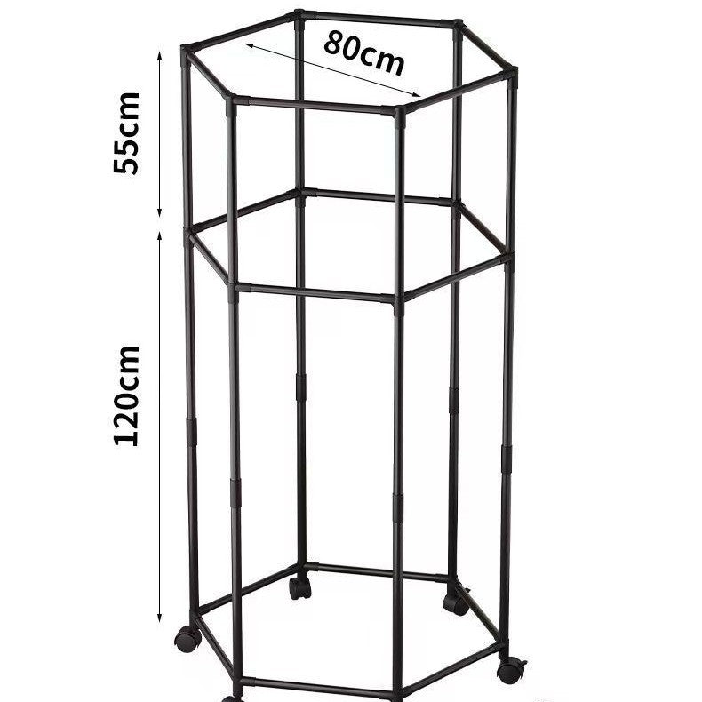 Hexagonal clothes drying rack
