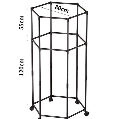 Hexagonal clothes drying rack