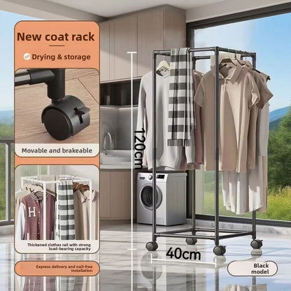 Hexagonal clothes drying rack