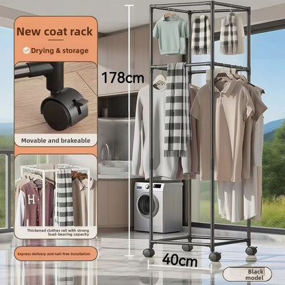 Hexagonal clothes drying rack