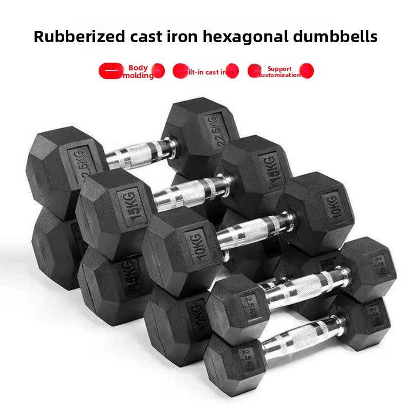 Hexagonal Coated Dumbbell