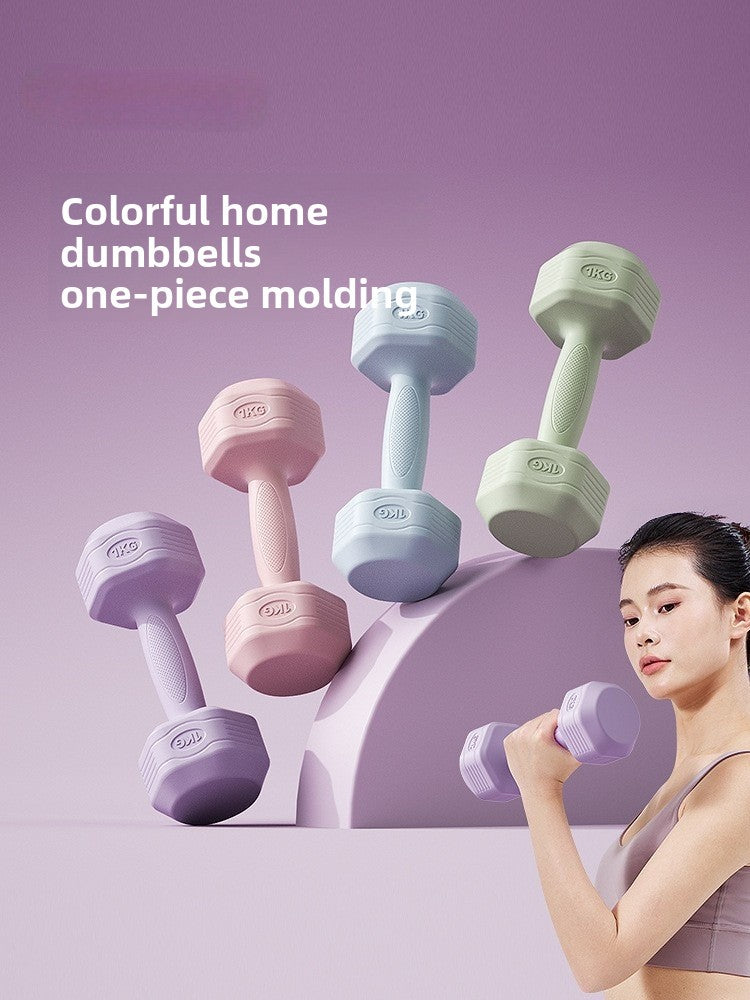 Hexagonal Coated Fitness Dumbbells