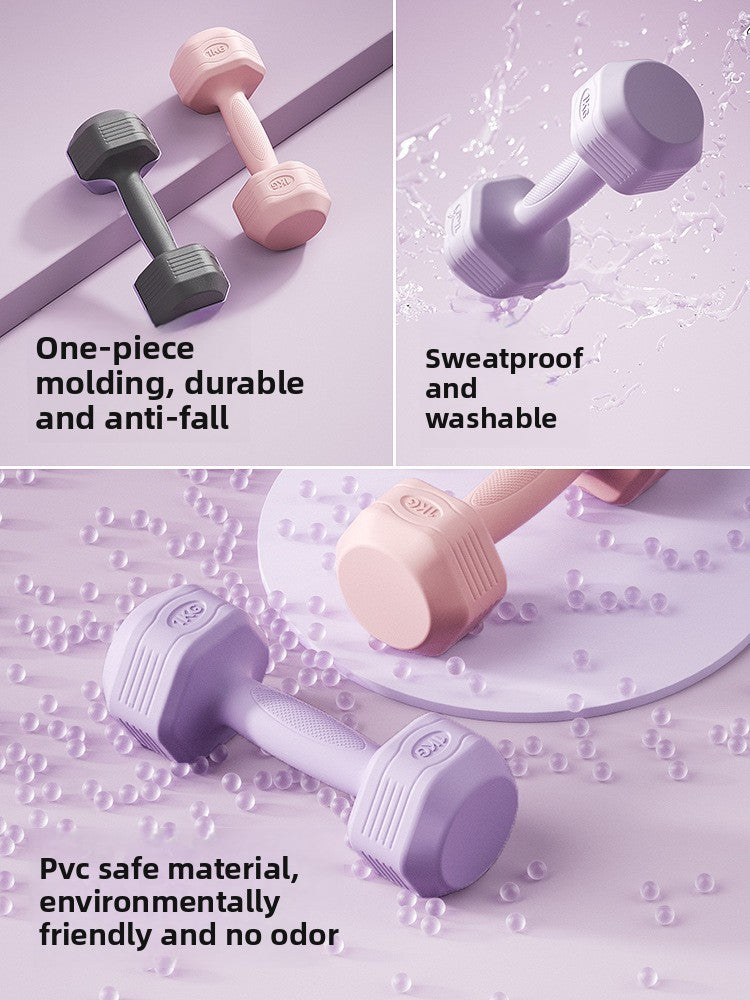 Hexagonal Coated Fitness Dumbbells