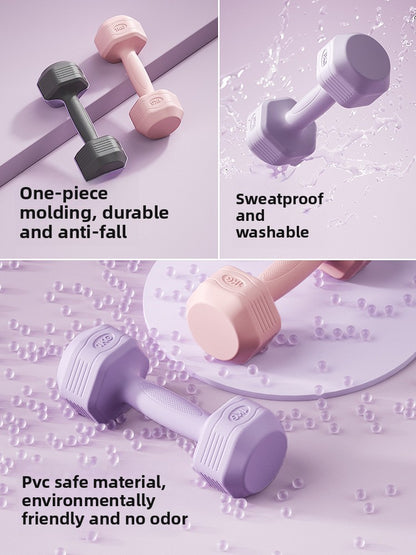 Hexagonal Coated Fitness Dumbbells