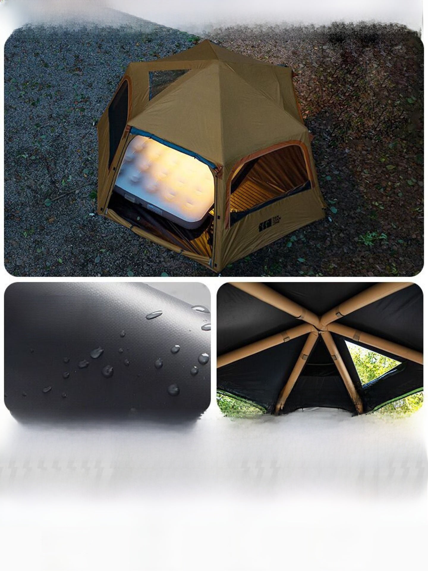 Hexagonal Inflatable Camping Tent