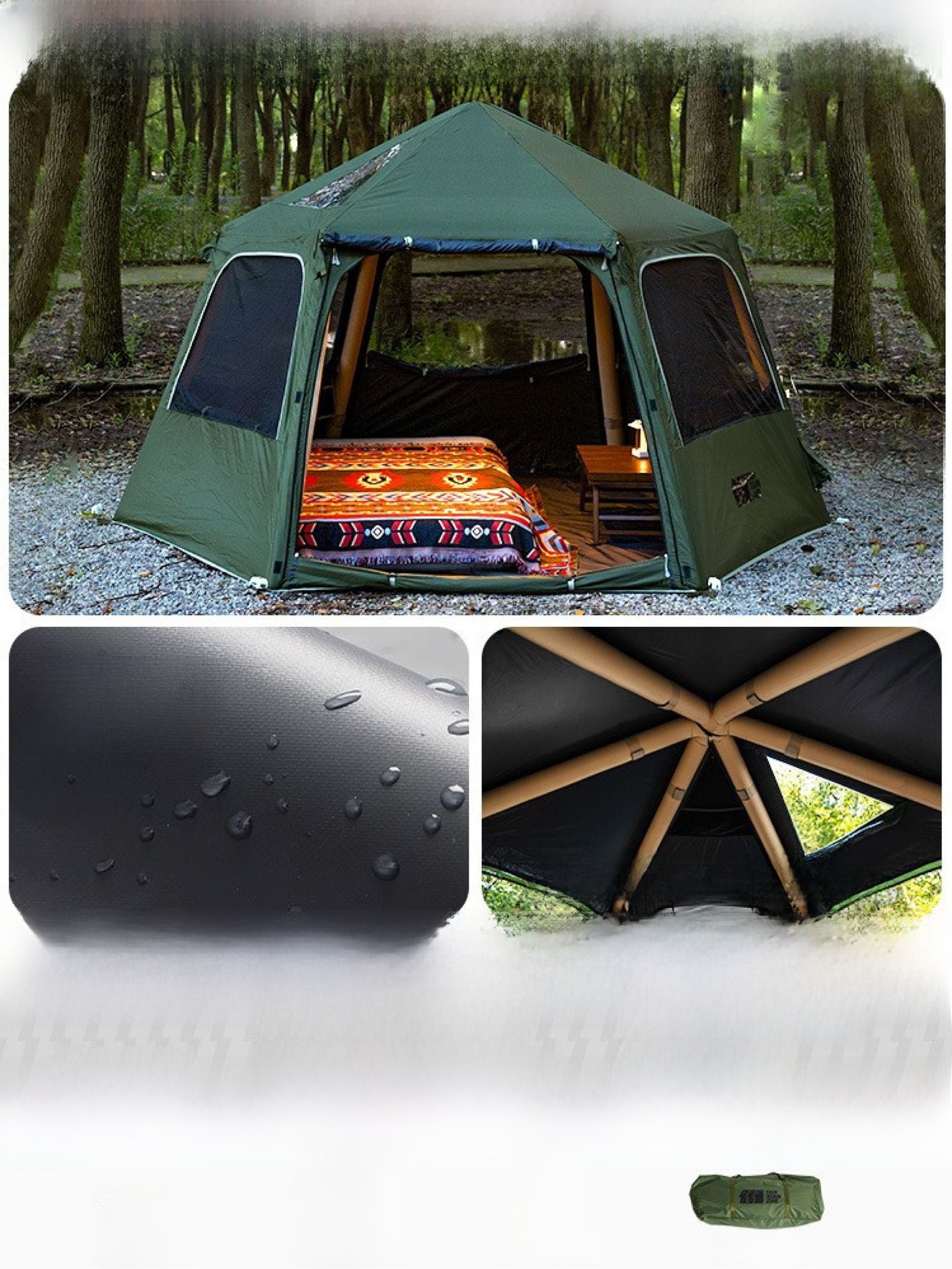 Hexagonal Inflatable Camping Tent