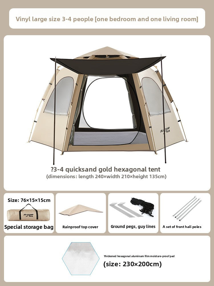 Hexagonal Instant Pop Up Camping Tent