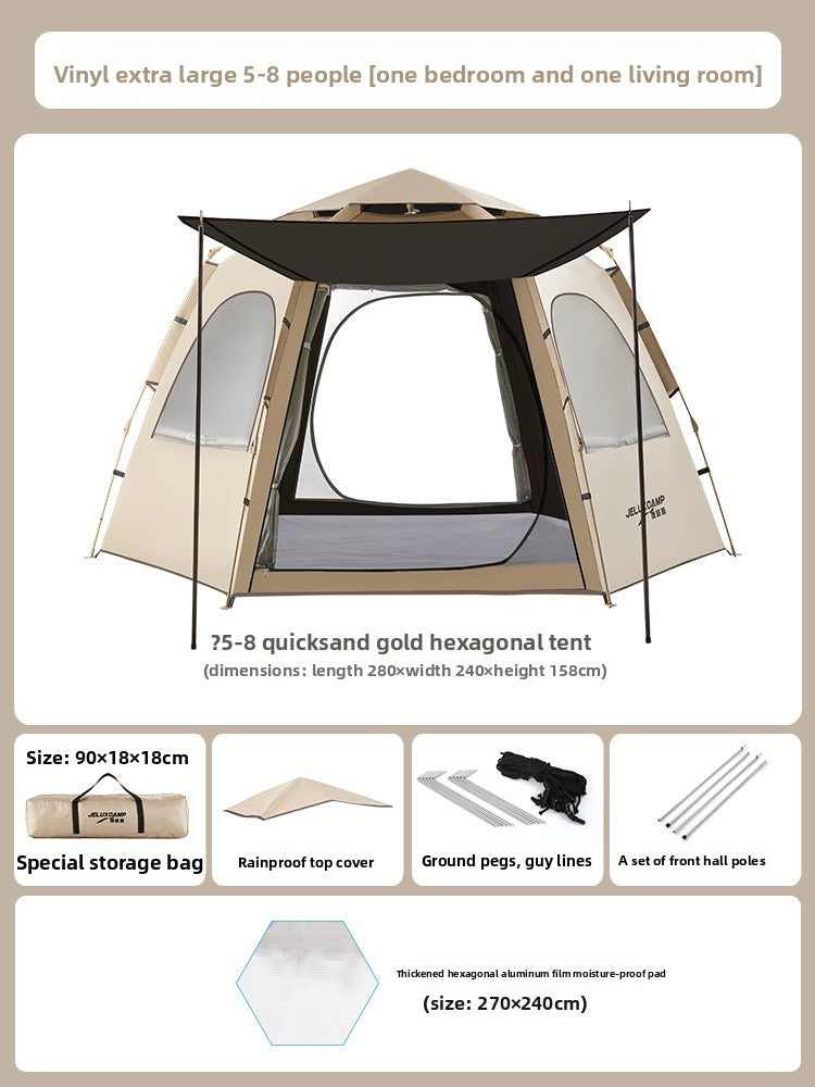 Hexagonal Instant Pop Up Camping Tent