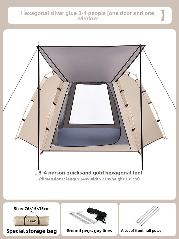 Hexagonal Instant Pop Up Camping Tent