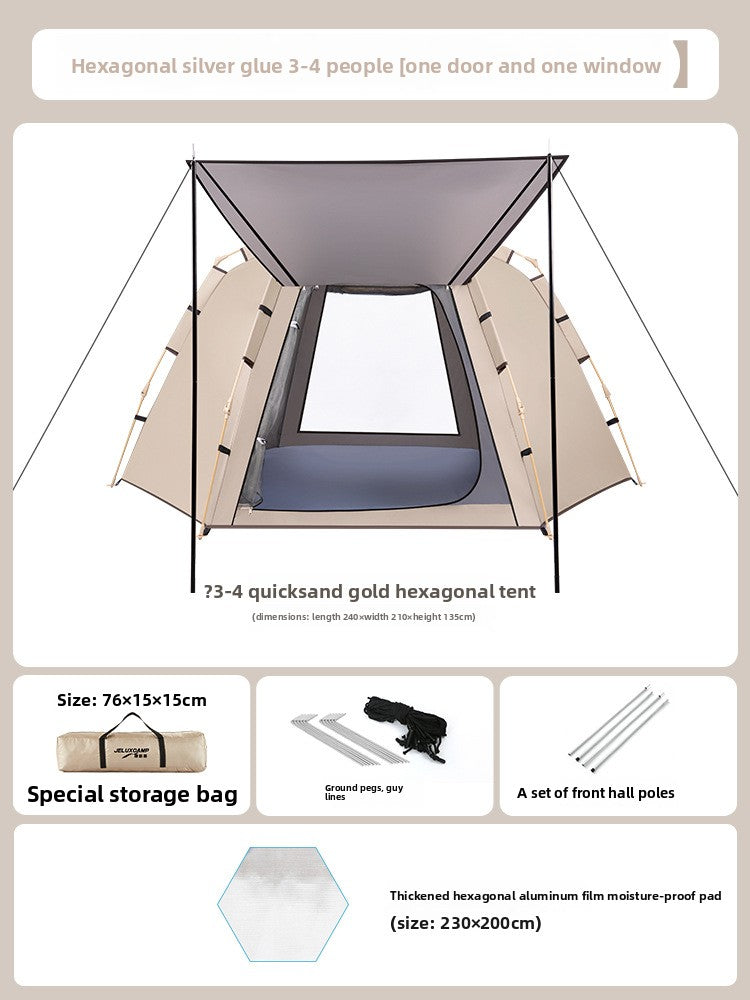 Hexagonal Instant Pop Up Camping Tent
