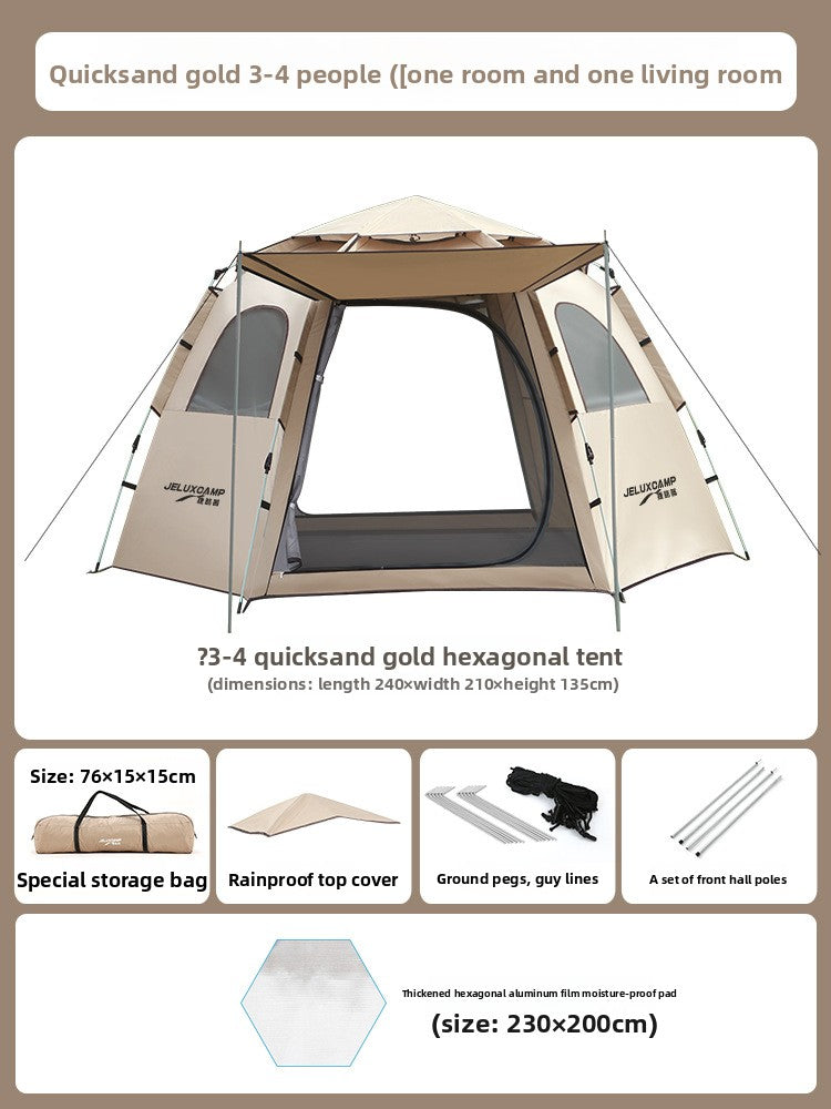 Hexagonal Instant Pop Up Camping Tent