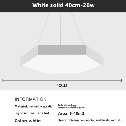 Hexagonal LED Ceiling Light Industrial Style