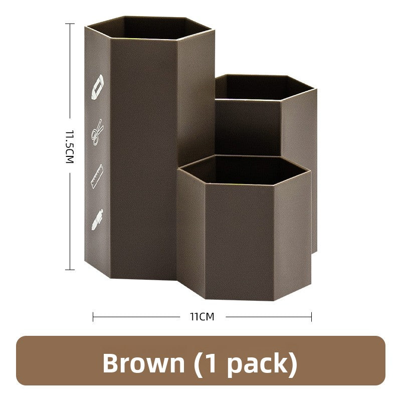 hexagonal pen holder