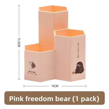 hexagonal pen holder