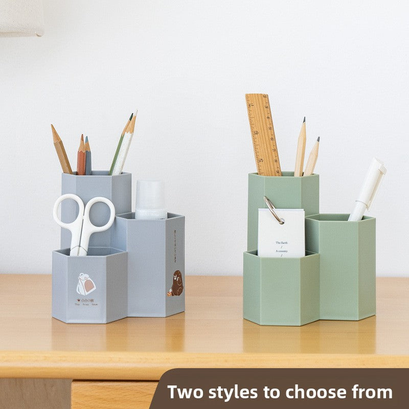 hexagonal pen holder