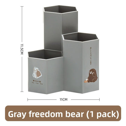 hexagonal pen holder