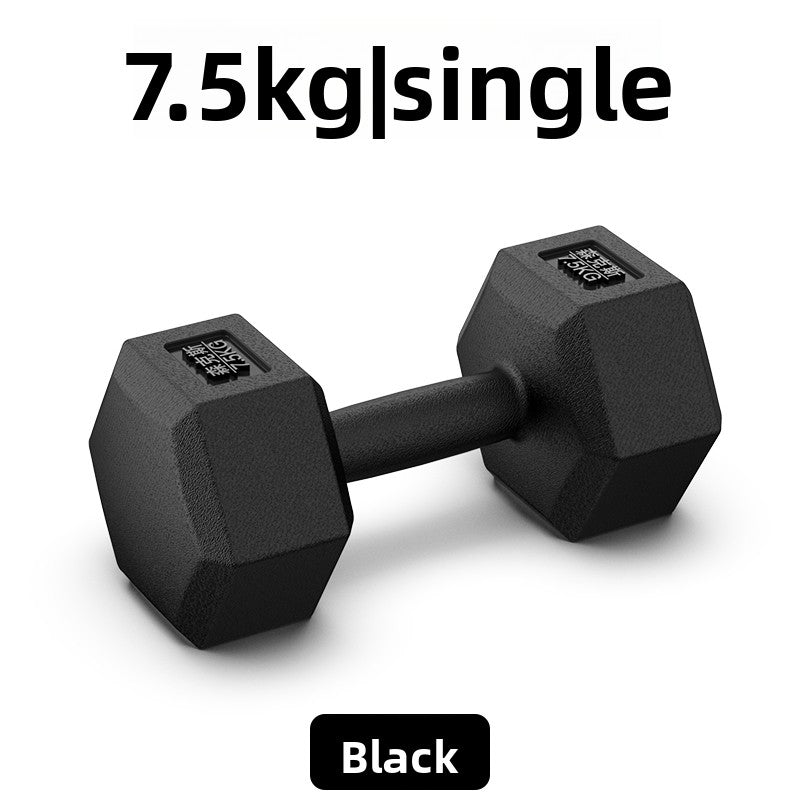 Hexagonal Rubber Coated Dumbbells