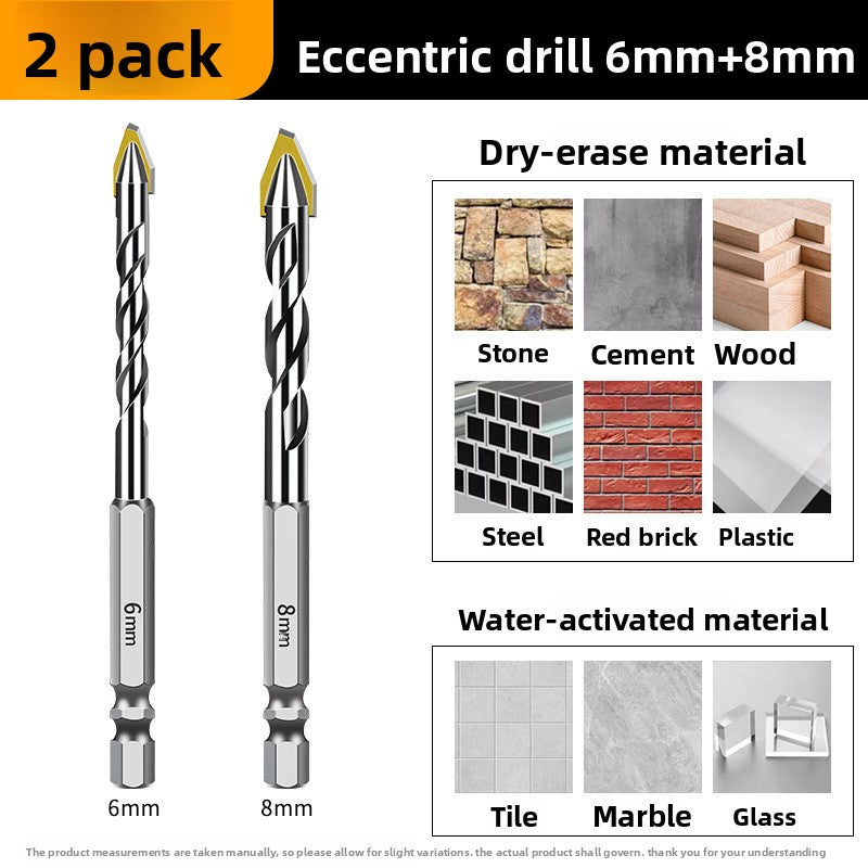 Hexagonal shank eccentric drill