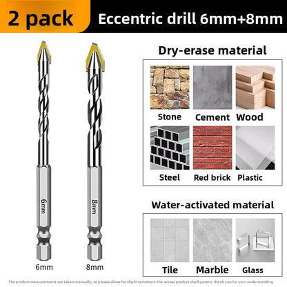Hexagonal shank eccentric drill