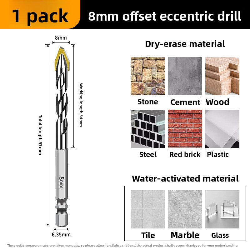 Hexagonal shank eccentric drill