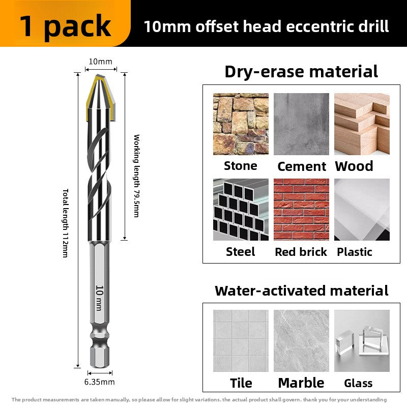 Hexagonal shank eccentric drill