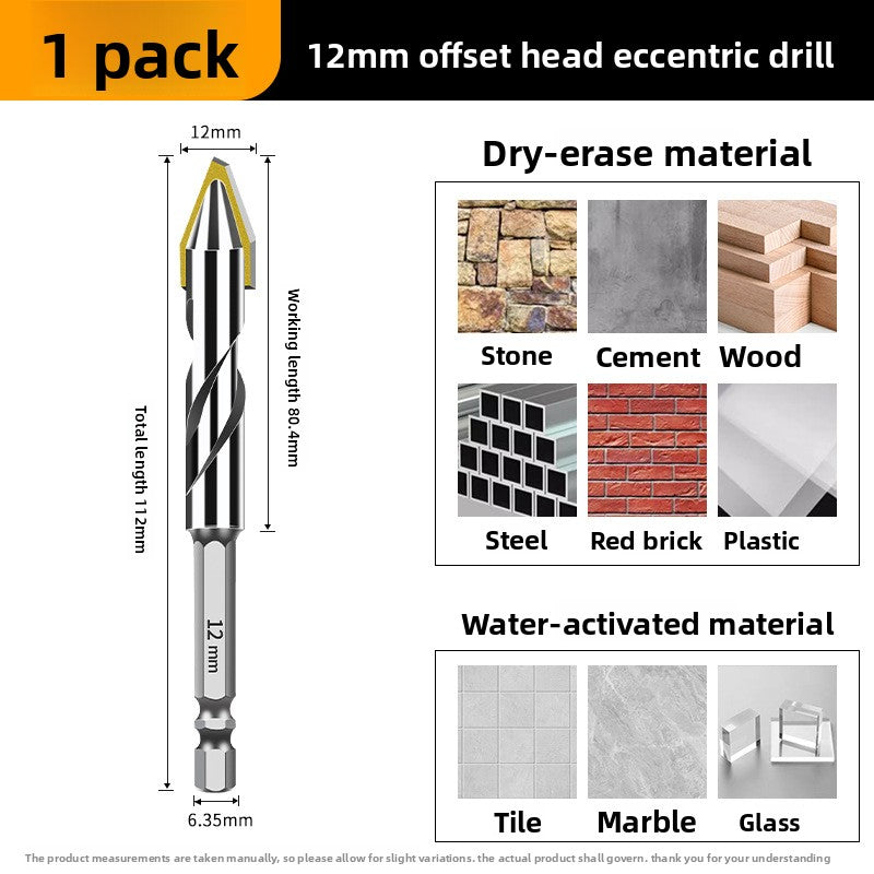 Hexagonal shank eccentric drill