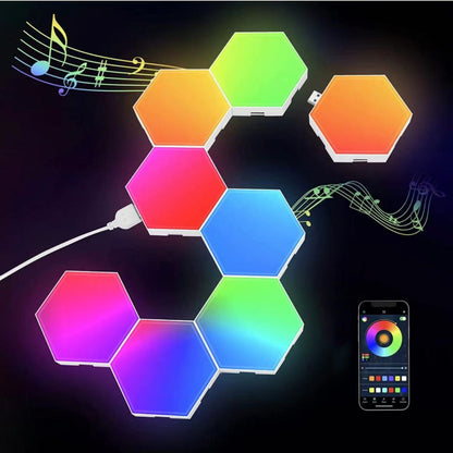 Hexagonal splicing quantum lamp