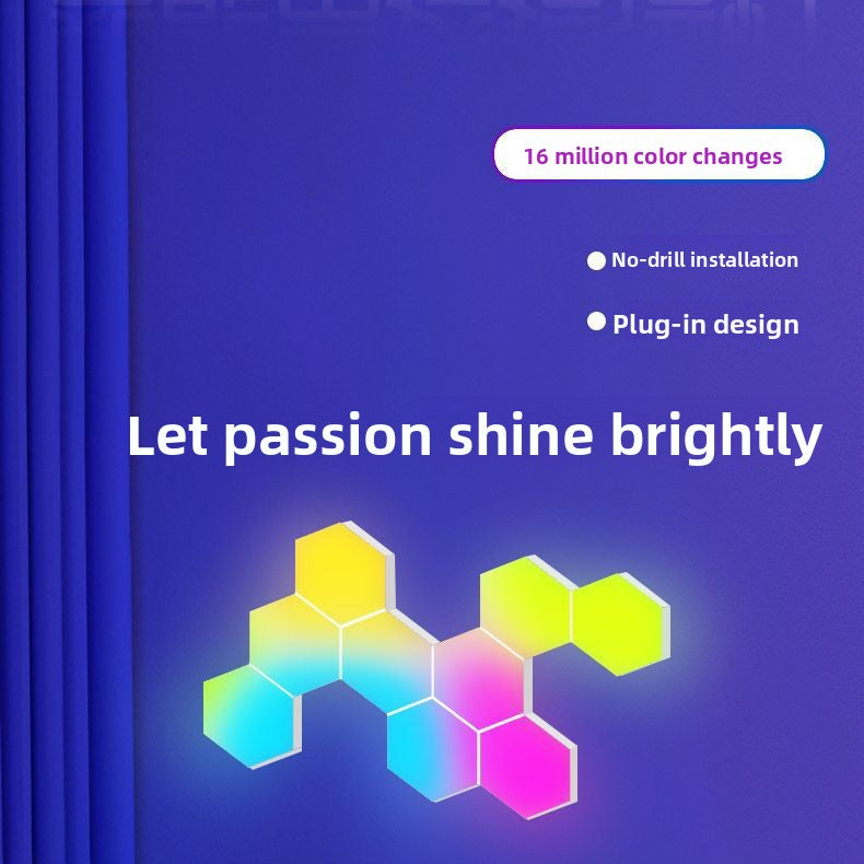 Hexagonal splicing quantum lamp