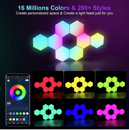 Hexagonal splicing quantum lamp