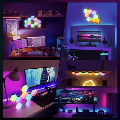 Hexagonal splicing quantum lamp