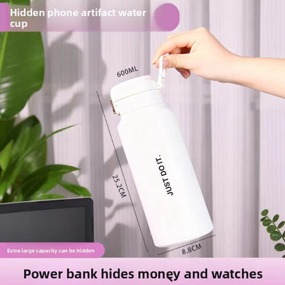 Hidden Phone Water Bottle with Secret Compartment