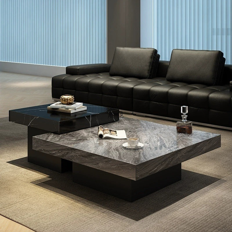 High and Low Combination Square High-End Coffee Table Modern Simple