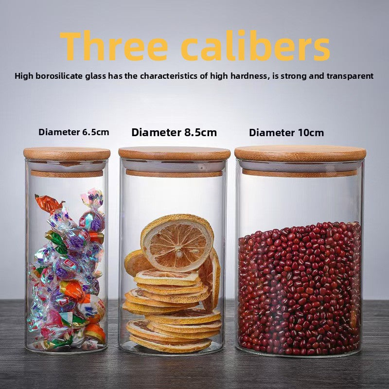 High borosilicate glass sealed jar