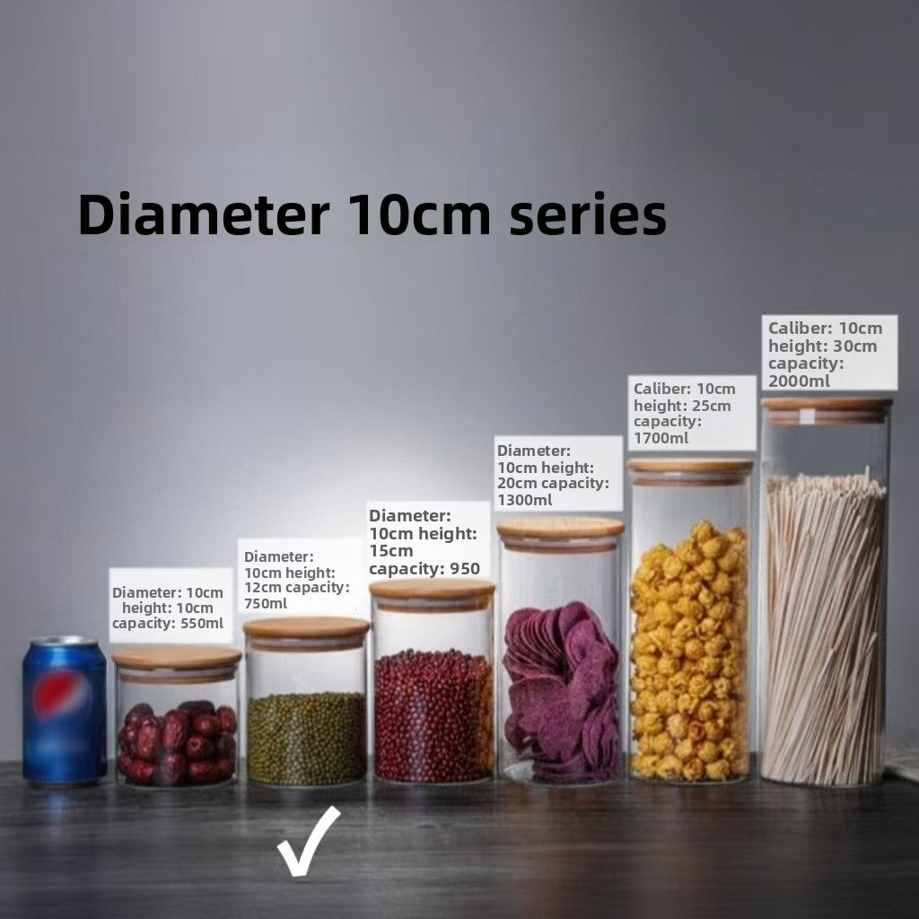 High borosilicate glass sealed jar