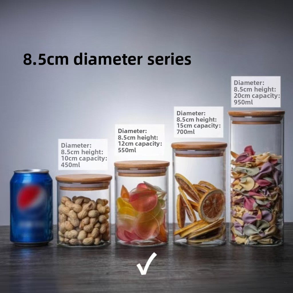 High borosilicate glass sealed jar