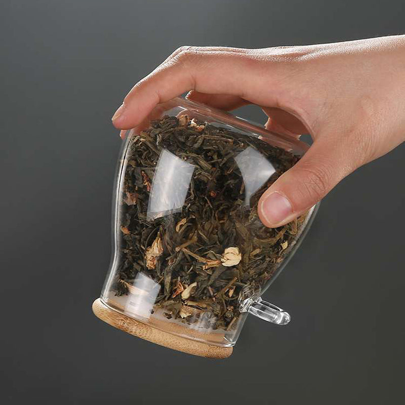 High Borosilicate Glass Sealed Jar with Spoon for Storage