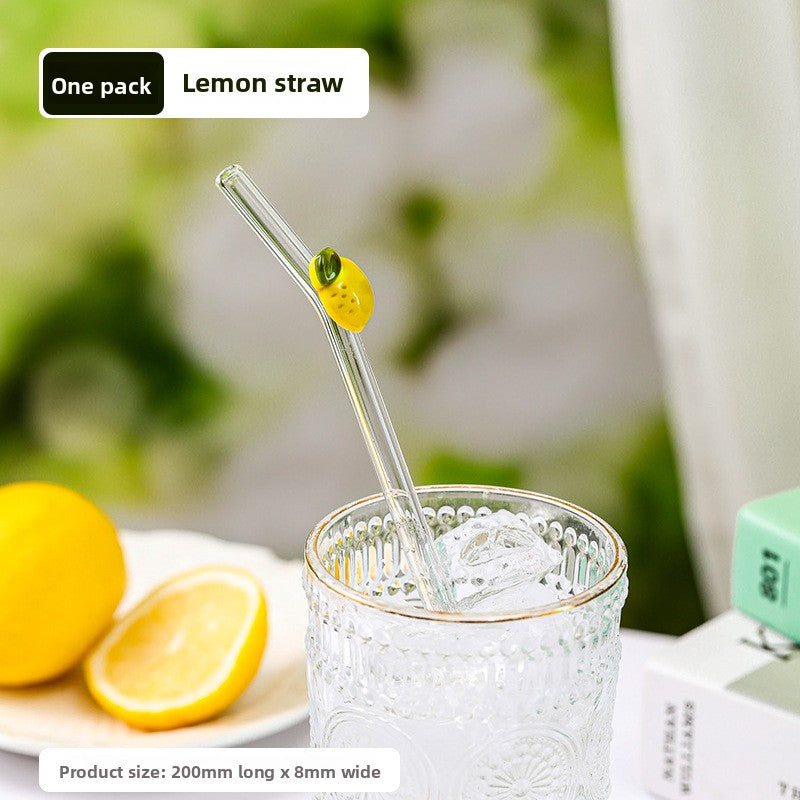 High borosilicate transparent glass straw