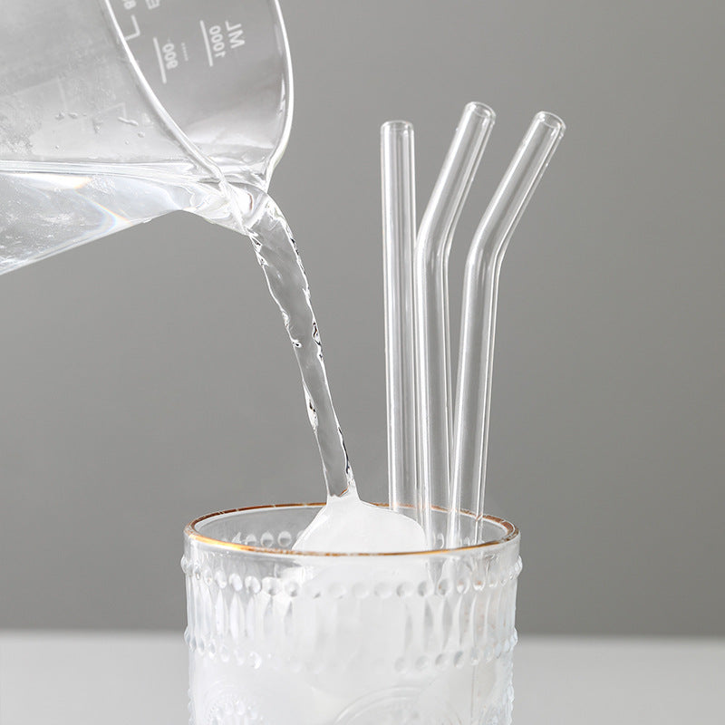 High borosilicate transparent glass straw