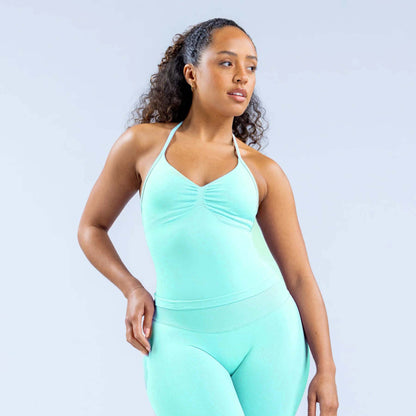 High-Elastic Halterneck Sports Bra