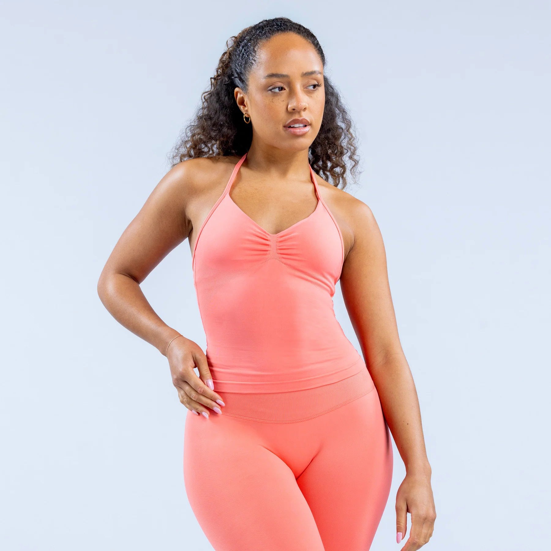 High-Elastic Halterneck Sports Bra