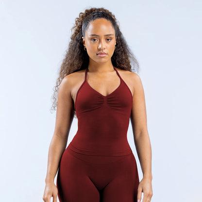 High-Elastic Halterneck Sports Bra