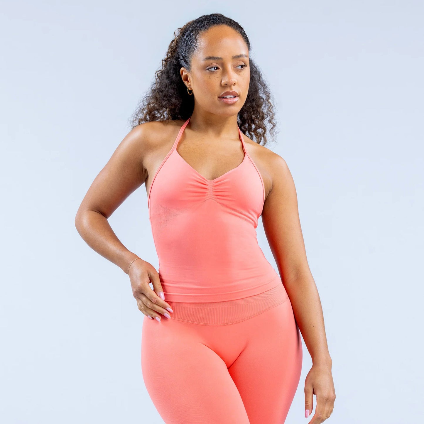High-Elastic Halterneck Sports Bra